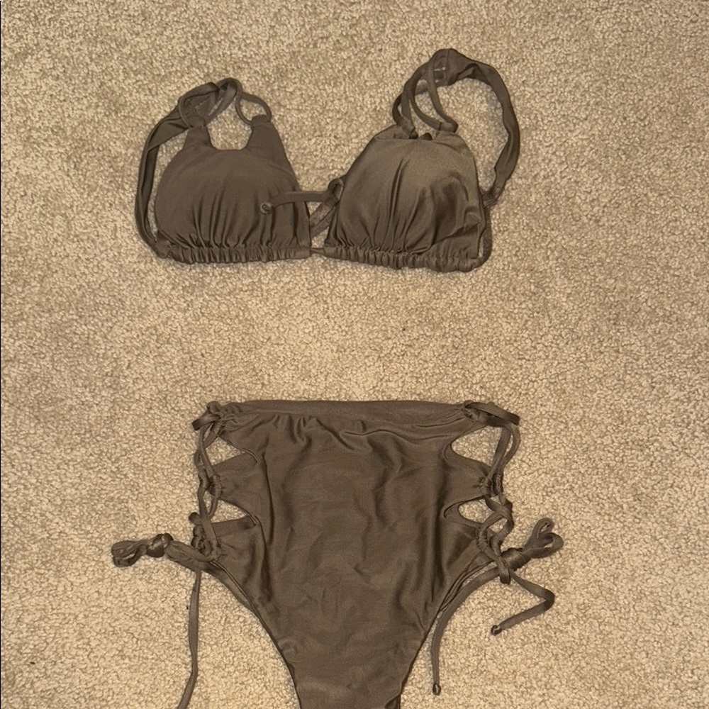 San Lorenzo Brown Bikini Set